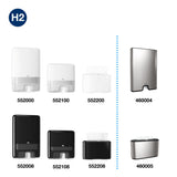 ESSUIE-MAINS PLIÉS EN M TORK® ADVANCED H2 BLANC 34X21.2CM 136 FORMATS 2 PLIS ECOLABEL X21
