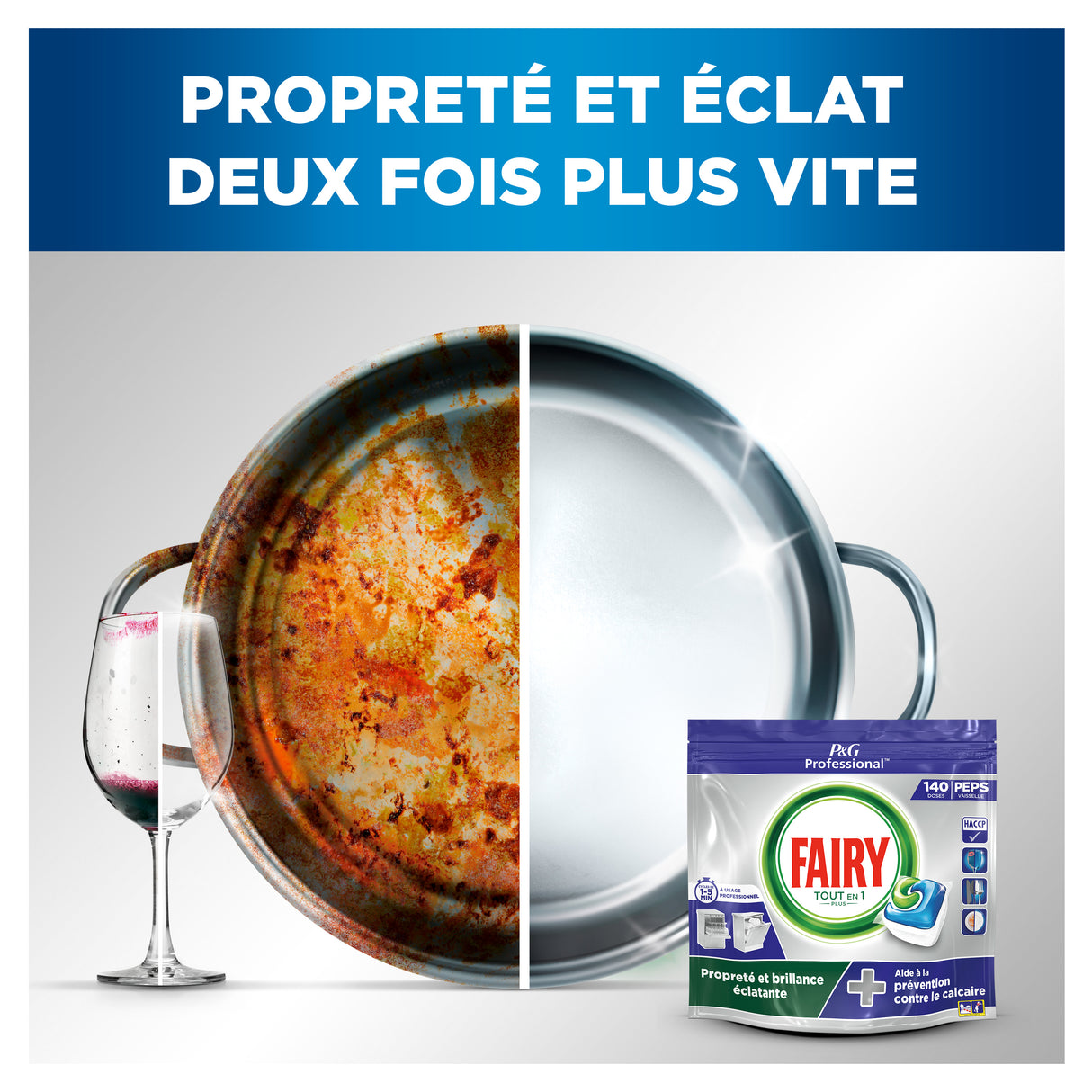 DETERGENT DOSETTE LAVE VAISSELLE 3 EN 1 FAIRY PROFESSIONAL X140