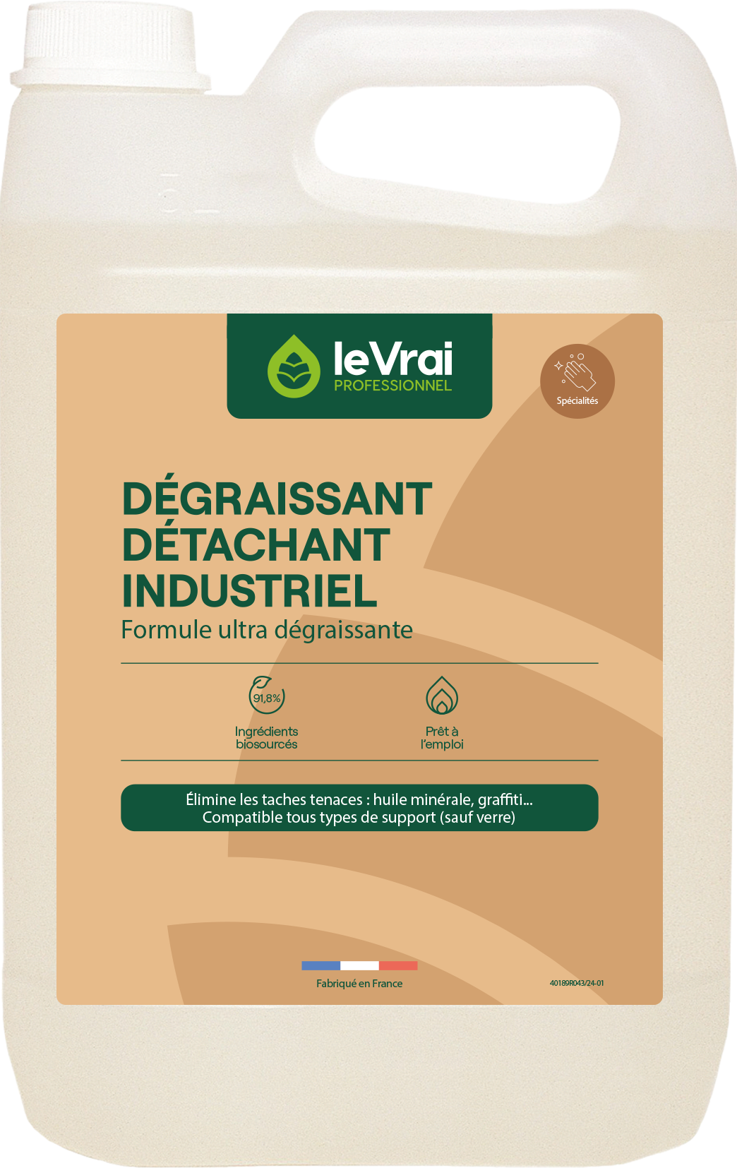 DEGRAISSANT DETACHANT INDUSTRIEL 5L