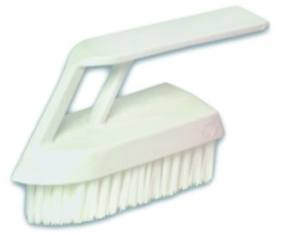 BROSSE A ONGLES ALIMENTAIRE 13CM AVEC POIGNEE FIBRE SOUPLE BLANC